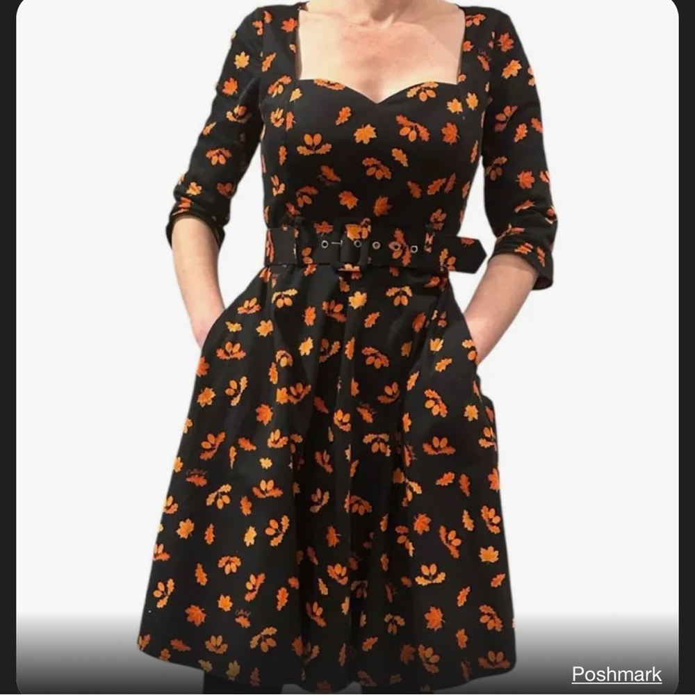 Collectif XXL Pinup dress thanksgiving Halloween